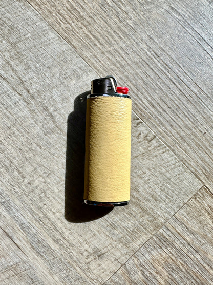 Lighter Case in Yellow Leather
