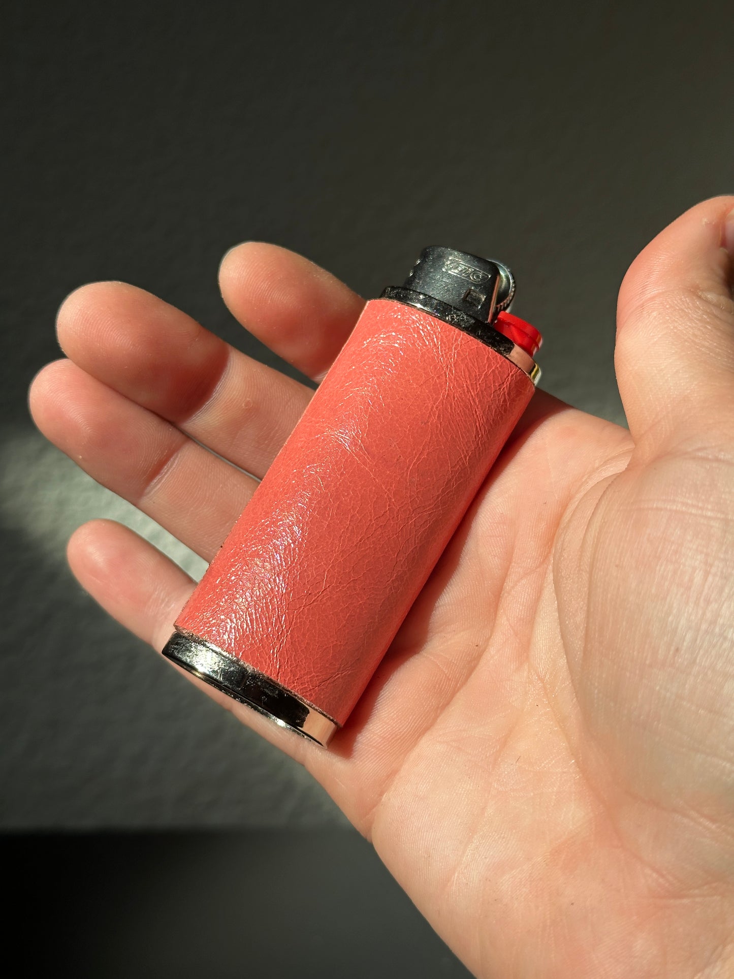Lighter Case in Pink Leather