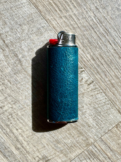 Lighter Case in Turquoise Leather
