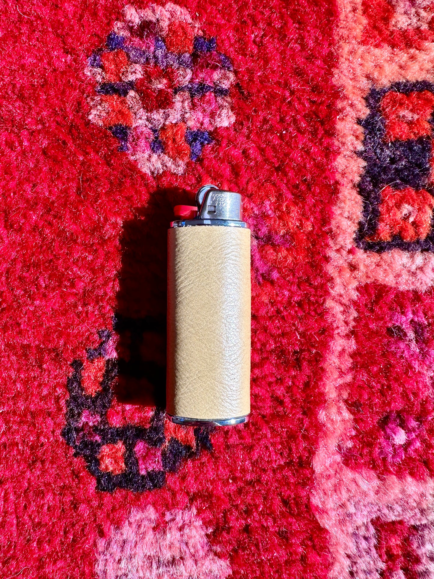 Lighter Case in Yellow Leather