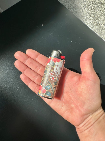 Lighter Case in Cherry Blossom Leather