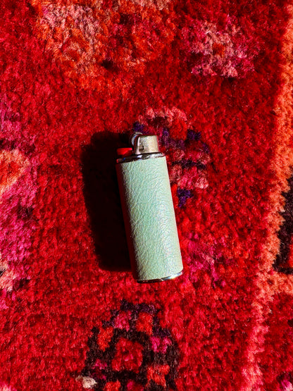 Lighter Case in Baby Blue Leather