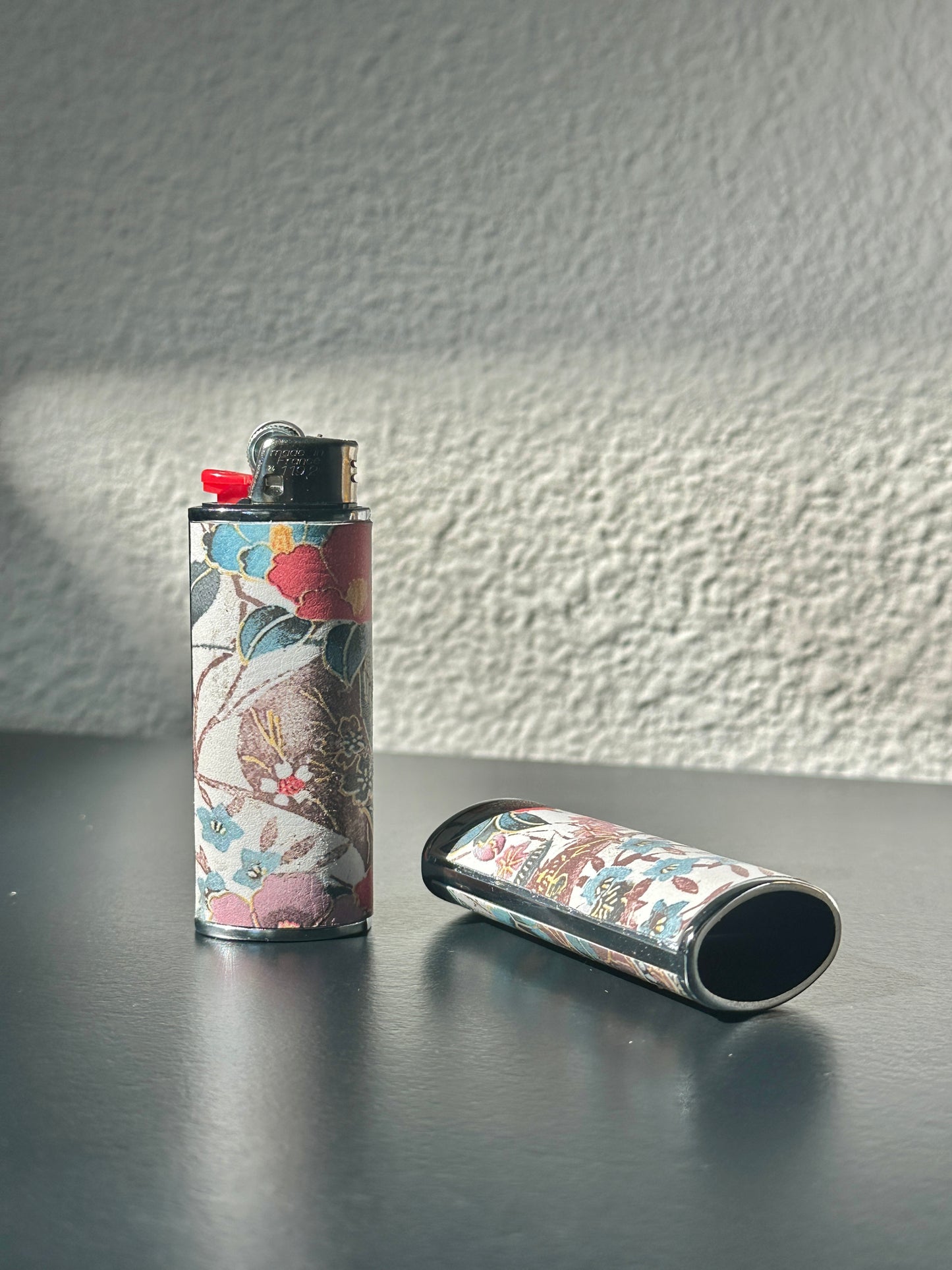 Lighter Case in Cherry Blossom Leather