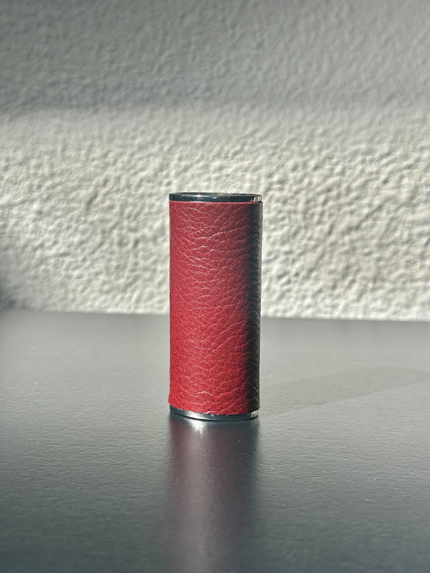 Lighter Case in Maroon Leather