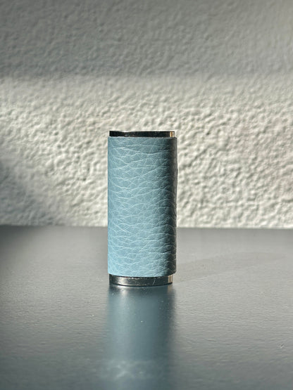 Lighter Case in Grey-Blue Leather
