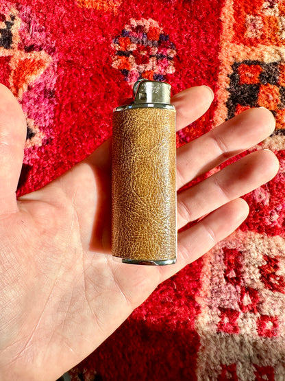 Lighter Case in Worn Leather